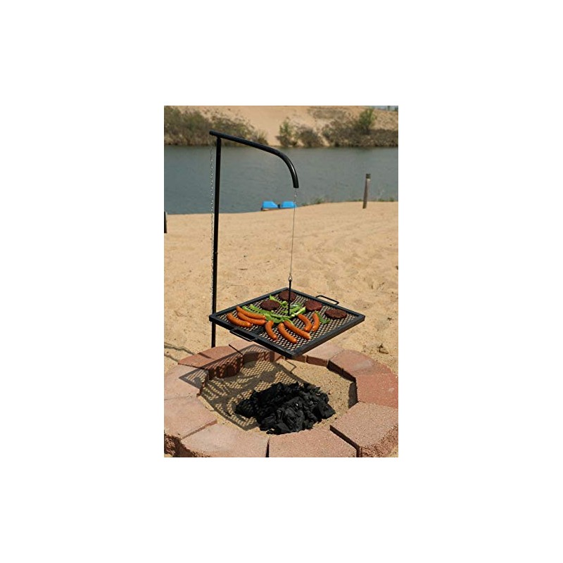 GameMaker Open Fire Swing Grill | Portable Camping Grill |