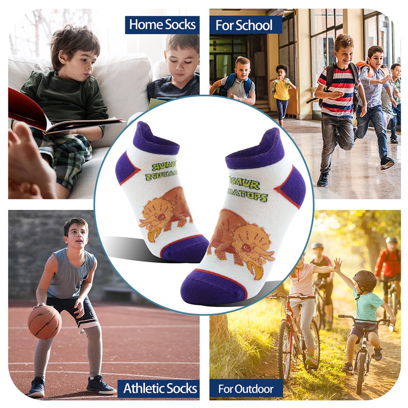 Welwoos Kids Boys Ankle Socks No Show Low Cut Funny