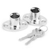 Akozon Car Outside Locking Door Handles Stainless Steel Fit for