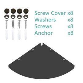 Melairy 2-Pack Black Shower Corner Shelf 304 Stainless Steel Bathroom Shower Caddy Wall Mounted 7.87in Triangular Corner Shelf for Bathroom Kitchen Balcony