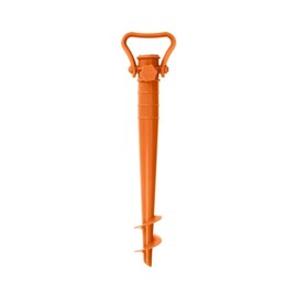 T CACHE Beach Umbrella Sand Anchor - Rust-Free, Sized for Thin Umbrellas with Handle, Easy to Use Beach Accessories Must Haves (Orange)
