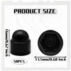 50 Pcs Screws Bolt Covers Caps, Black Hex Nut Protective