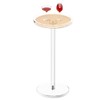 HMYHUM Acrylic Rattan Drink Table for Small Spaces, 11.8'' L