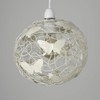 Modern Cream Wire Frame Globe Ceiling Pendant Light Shade with