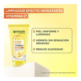 Gel limpiador facial Garnier skin active express aclara efecto hidratante 150 g