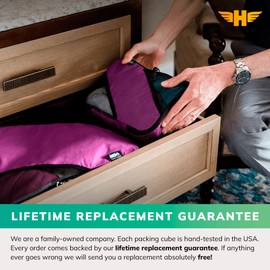 Hero Travel Supply Packing Cubes, 5 Set, Luggage Organizers, with 2 Laundry Bags