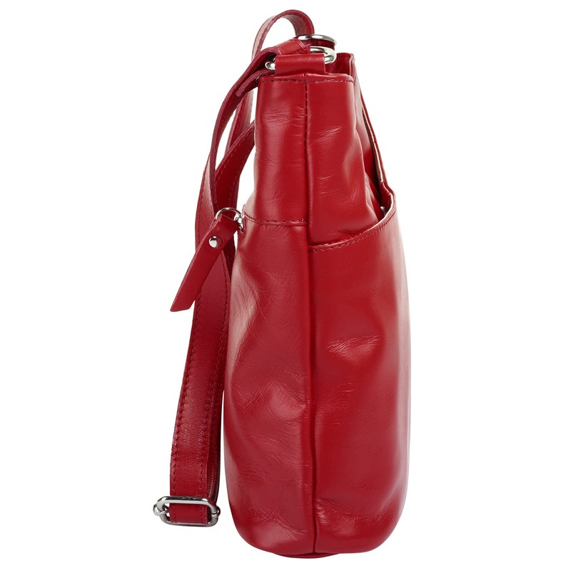 Samantha Look Women's Genuine Leather Shoulder Bag, Classic Shoulder Bag,