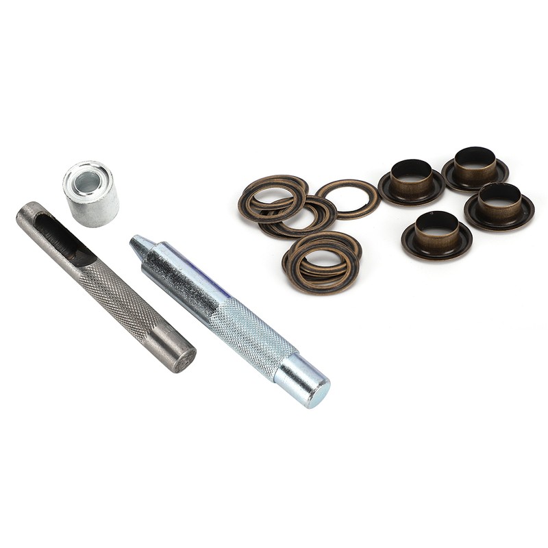 100pcs Bronze Round Eyelet Punch Die Tool Kit DIY Eyelets