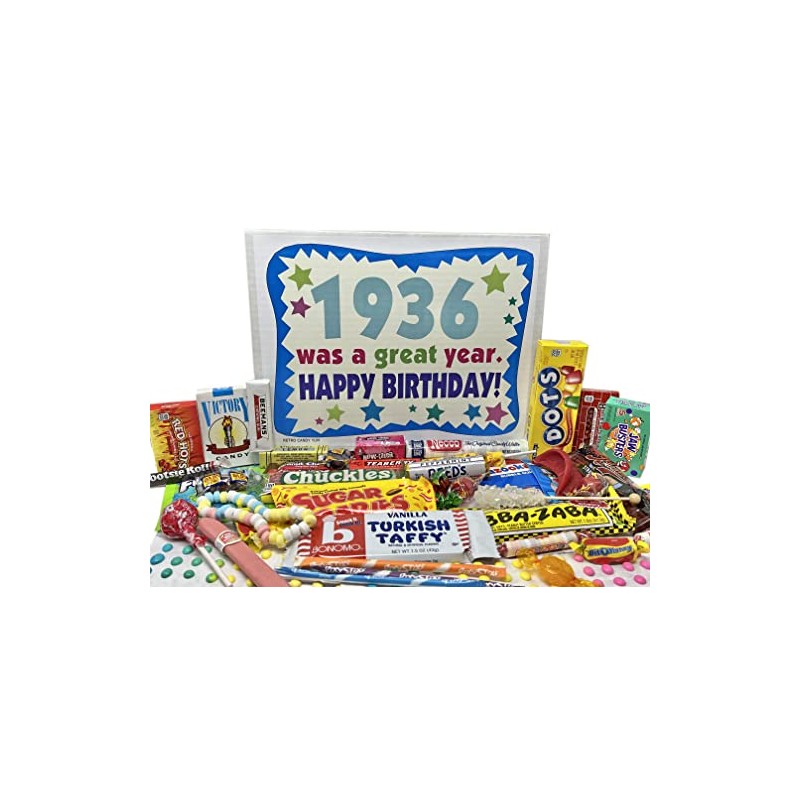 RETRO CANDY YUM ~ 1936 90th Birthday Gift Box of