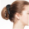 Baluue 2pcs Black White Checkerboard Scrunchies with Bow Knot Elegant