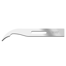 Swann-Morton - Sterile Fadenmesser aus Kohlenstoffstahl zum Einmalgebrauch, 100 Fadenmesser in einzelnen Verpackungen aus Metallfolie.