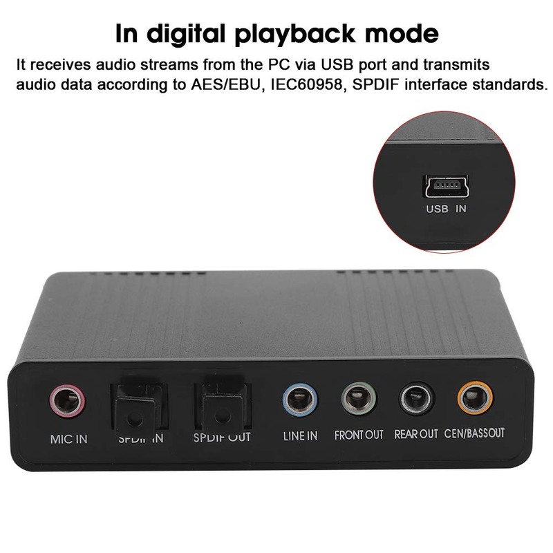 External Sound Card for Laptop, DM HD10 Aluminium Sound Card