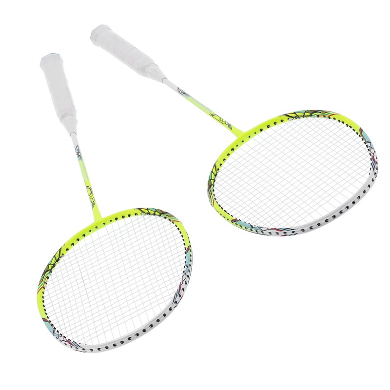 2 Player Badminton Racquets Set Lightweight Carbon Composite Double Rackets