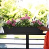 Bloem Dura Cotta Window Box Planter: 30" - Black -