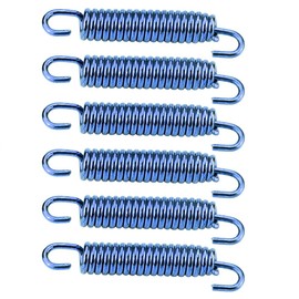 Exhaust Springs, Pack of 6 Motorcycle Exhaust Springs ATV Exhaust Pipe Silencer Spring Hook Exhaust Pipe Spring Hooks Rotating Mounting Spring for Motorcycle Scooter ATV (Blue)