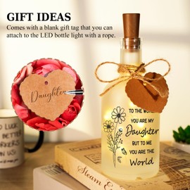 Heartwarming Daughter Gifts, Daughter Birthday Gifts from Mum Dad, Bottle Night Light, Gift for Daughter Birthday Christmas, Wedding, Mother's Day, Graduation, Term Begin, Distant Marriage, Grown Up