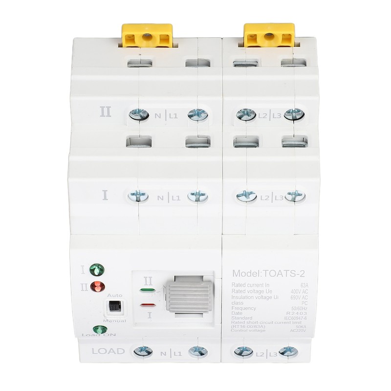 Dual Power Automatic Transfer Switch 4P 63A Emergency Generator Changeover