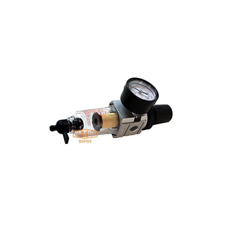 1/4" NPT Mini Compressed Air In Line Filter Regulator Combo