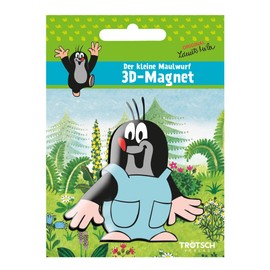 Trötsch Der kleine Maulwurf 3D Magnet mit blauer Hose: Magnet für Kühlschrank Whiteboards oder Büroschränke (Magnete)