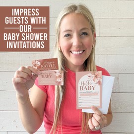 Hadley Designs 15 Boho Baby Shower Invitations For Girl - Baby Girl Baby Shower Invites For Girl Baby Shower Invitations, Baby Girl Shower Invitations, Invitations