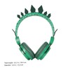 Operitacx Rhinestone Dinosaur Ear Headphones with Mic Soft Earmuffs Volume