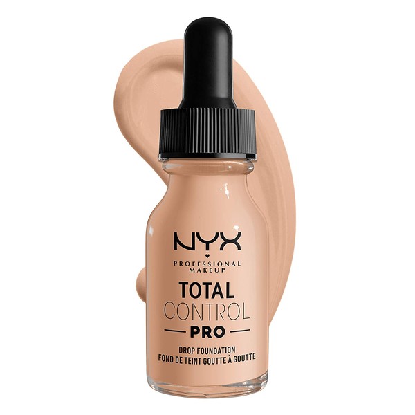 NYX PROFESSIONAL MAKEUP Total Control Pro Drop Foundation, Skin-True Buildable Coverage - Light