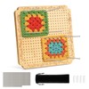 Crochet Blocking Board with Tulips Pattern, 22 Pins/Pegs, Blocking Board