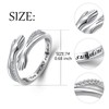 Hug Ring, S925 Sterling Silver Hugging Hands CZ Open Ring