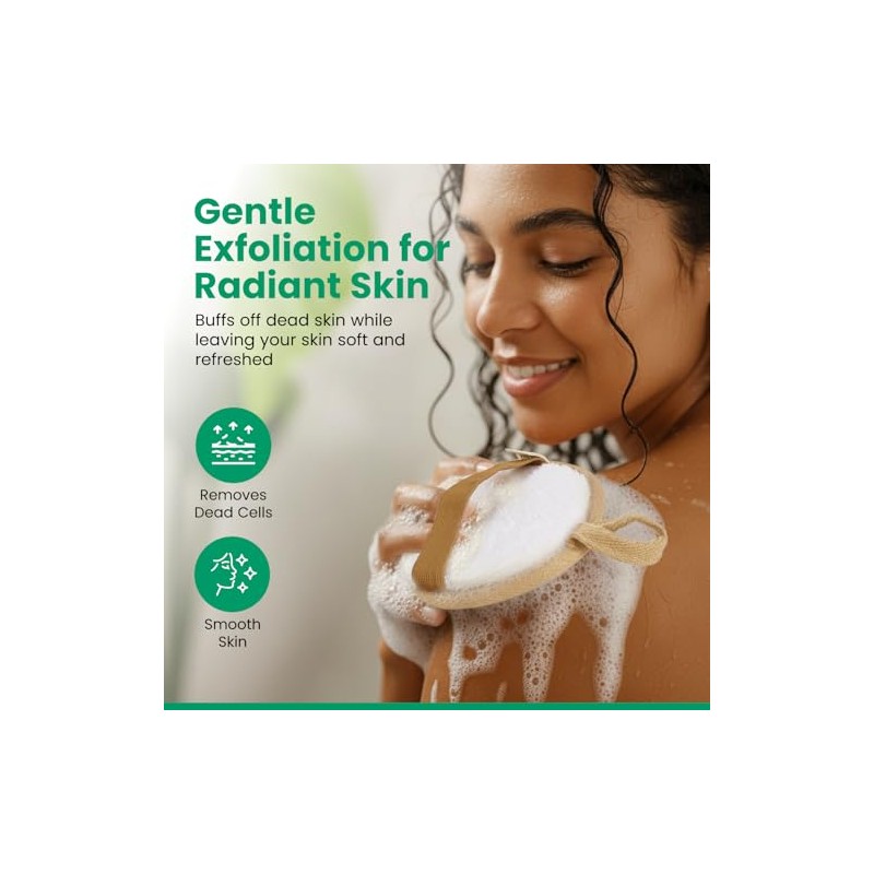 Thalen Exfoliante Natural Lufa Cuerpo Rostro Paquete Plástico Pfas Esponja