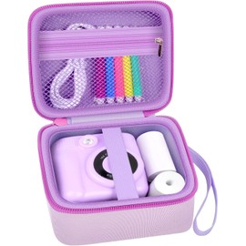 Kids Instant Print Camera Case for ESOXOFFORE/Dylanto/DUDUDUDRAGON/GKTZ/ETIKEZ/Dafotil/Careenoah Digital Video Print Paper Bag (Box Only) Purple, purple, Carrying