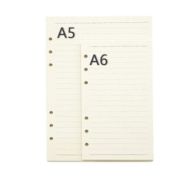 Harphia Spiral Notebook Refill, A6 Binder Refills, Planner Inserts of A6 Rulled Line Paper for Filofax/Personal Journal, 45sheets/90pages, (A6 3.74 x 6.77 inches, Line)