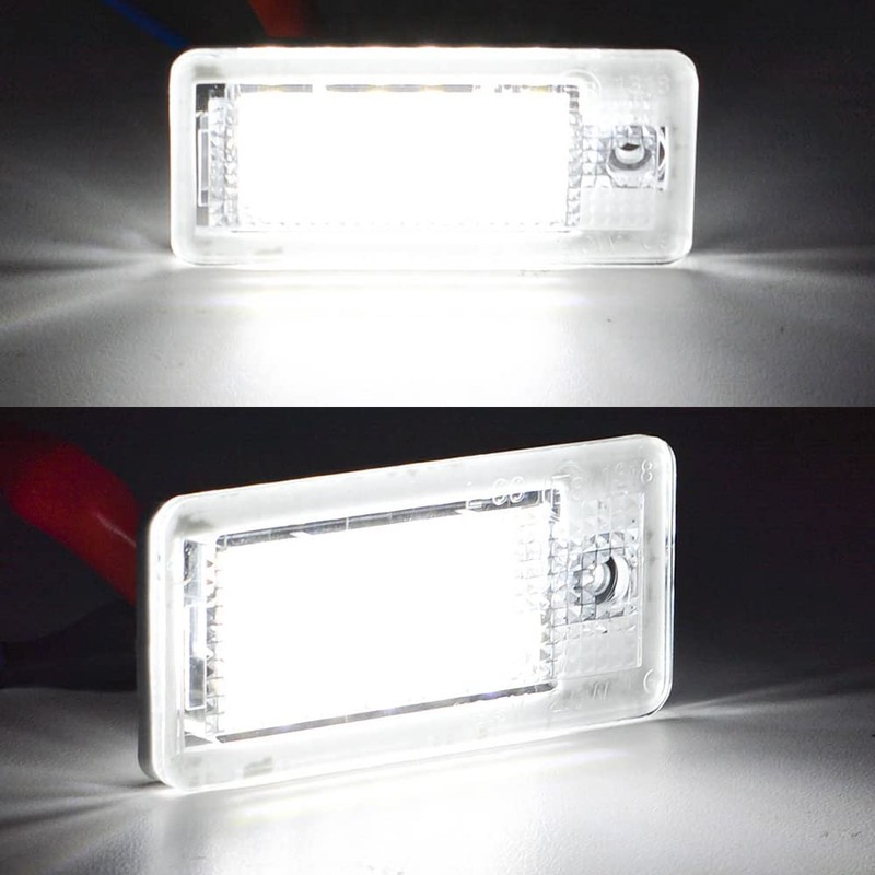 KATUR 2 x Error White 6000K 18 LED Car License