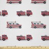 Lunarable Fire Truck Fabric by The Yard, Pattern of The