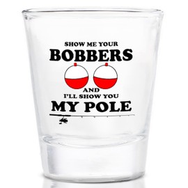 Rogue River Tactical Funny Bobbers Fishing Pole Fishing Shot Glass Gift For Fisherman Dad Grandpa or Brother Fish