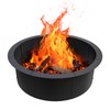 GJWCVL Fire Pit Ring Outdoor Wood Burning Fire Pit Liner