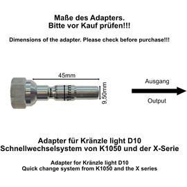 M&M Smartek Quick Coupling Adapter for Kränzle Bayonet, Plug Nipple