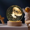 Space Astronaut 3D Crystal Ball with LED Light Stand, Universe