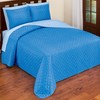 Collections Etc Classic Diamond Reversible Bedspread with Elegant Quilted Texture,