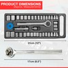 Navoys 40 Piece Socket Wrench Set with 7” Reversible Ratchet