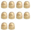 PHMING 10pcs Hex Acorn Nuts Cap Nuts M10 Brass GB923