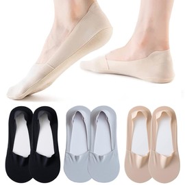 Autoor Women's No Show Socks Ultra Low Cut Liner Socks Non Slip Invisible Mixed color Sock for Flats High Heels 6 Pairs,Size 6-8