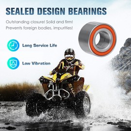 Youxmoto Front Rear Wheel Bearing for Can Am Outlander 1000 Max 800 600 500 570/ Renegade Maverick Sport/Defender HD 5 8 10 2005-2022, Front Bearings for Kawasaki Mule, 293350040 705400088, 2pcs