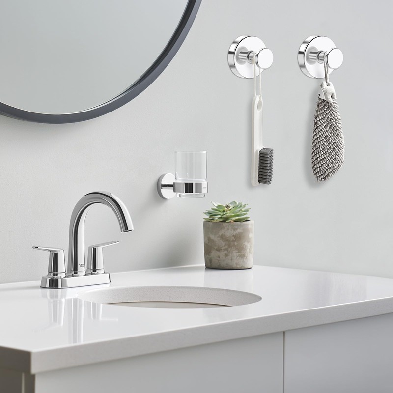 ELIUNG Shower Suction Hooks, 2 Pack Removable Bathroom Suction Hooks,