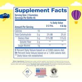 Critters Fiber Gummy Bears Count