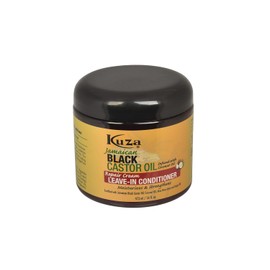 Kuza Naturals juego de aceite de ricino negro jamaicano, LEAVE-IN-COND