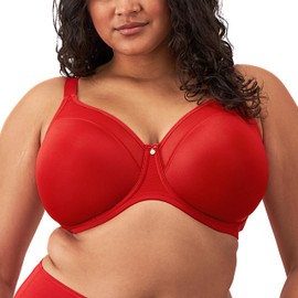 Elomi Women's Plus Size Smooth Underwire Molded Bra, Haute Red, 36G