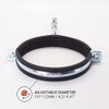 Pack of 2 Anti-Vibration Single Metal Pipe Brackets Clamps Rubber