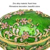 Hand Painted Flower Trinket Box Classic Realistic Detail Hinged Jewelry