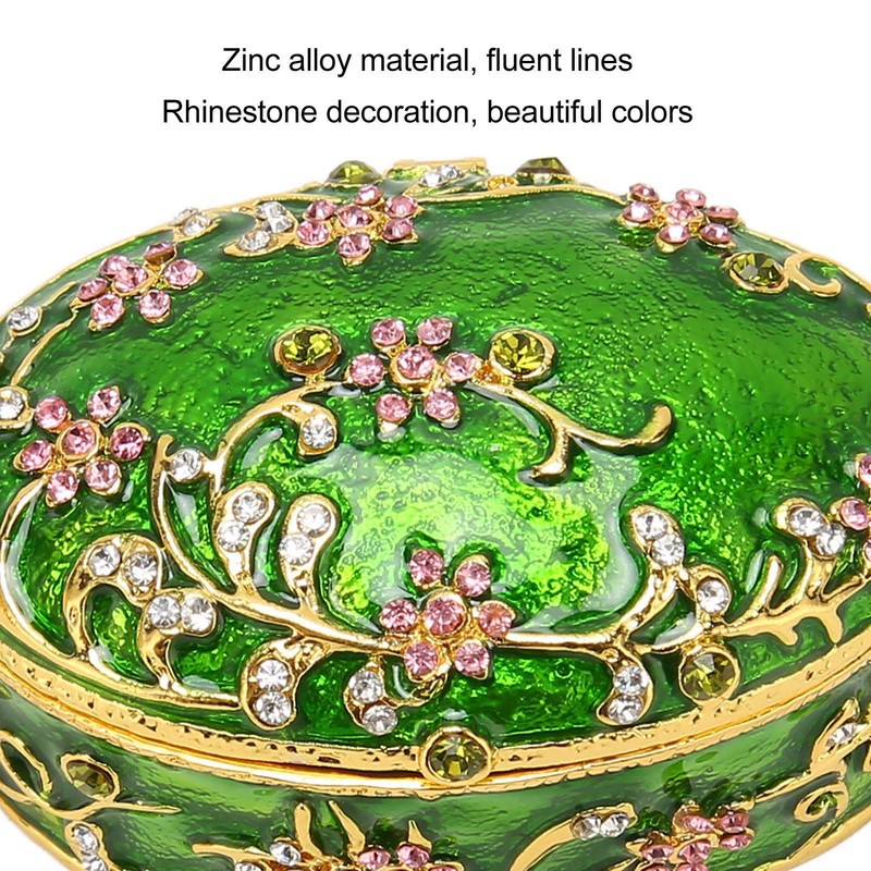 Hand Painted Flower Trinket Box Classic Realistic Detail Hinged Jewelry