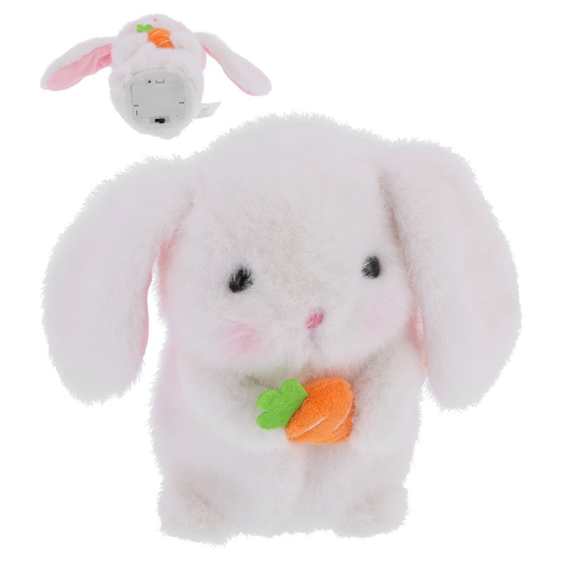 White Talking Rabbit Toy Cute Repeat What You Say Plush